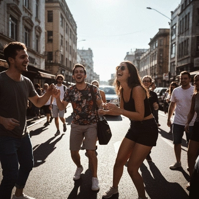 Family enjoying a picnic in a sunny park